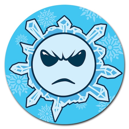 Signmission Snowflake Mean Circle Corrugated Plastic Sign C-12-CIR-Snowflake Mean